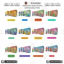 พอตใช้แล้วทิ้ง RandM Tornado Disposable Kit 9000 Puffs 850mAh [แท้]