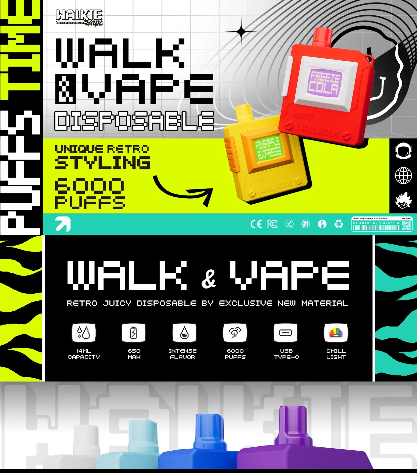 Walkie Vape Disposable 6000 Puffs