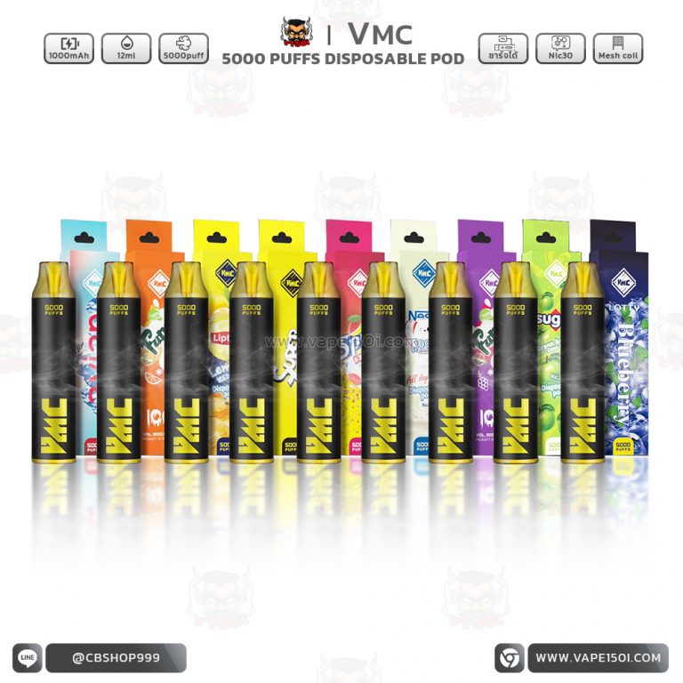 พอตใช้แล้วทิ้ง VMC 5000 Puffs 1000mAh Disposable Pod