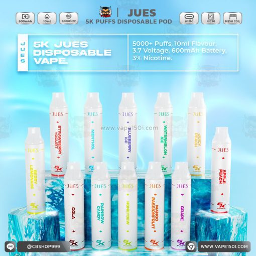 พอตใช้แล้วทิ้ง JUES Disposable Pod 5000 Puffs 600mAh [แท้]