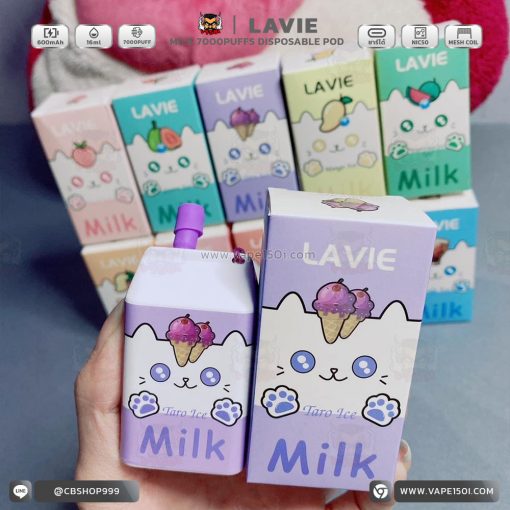 พอตใช้แล้วทิ้ง Lavie Milk 7000 puffs