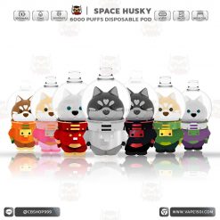 พอตใช้แล้วทิ้ง Space Husky Disposable Pod 6000 Puffs 1000mAh [แท้]