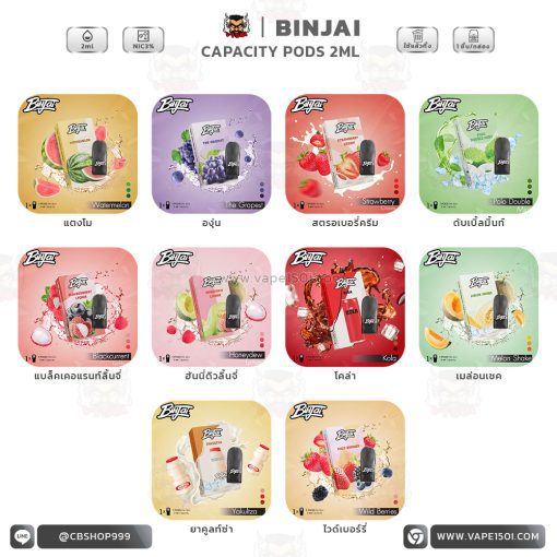 หัวน้ำยา – Binjai Pods Capacity 2ml [แท้]