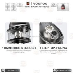 แท้งค์เปล่า VOOPOO VINCI 3 Empty Pod Cartridge