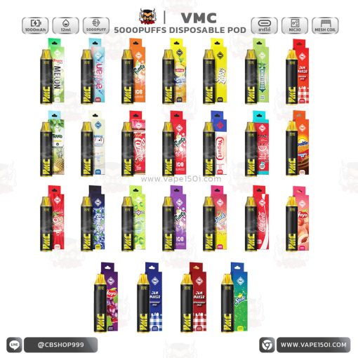 พอตใช้แล้วทิ้ง VMC 5000 Puffs 1000mAh Disposable Pod [แท้]