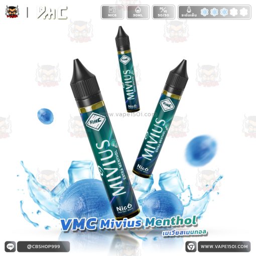 VMC Mivius Menthol (วีเอ็มซีเมเวียสเมนทอล) 30ml Nic6 [แท้]