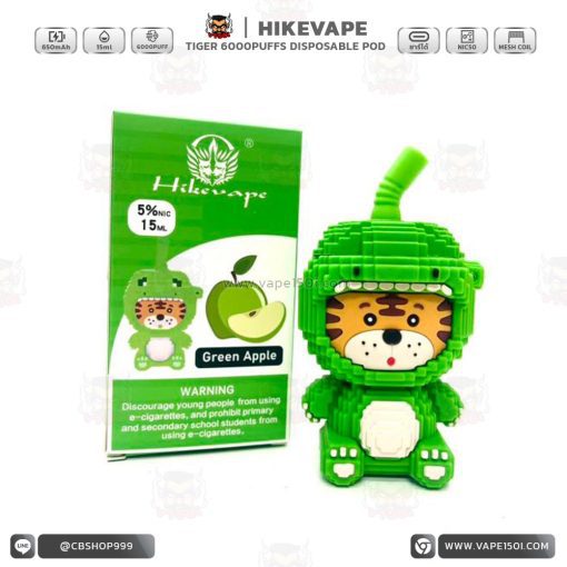 พอตใช้แล้วทิ้ง Hikevape Tiger 6000 Puffs [แท้]