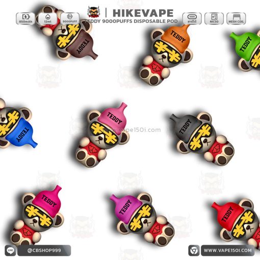 พอตใช้แล้วทิ้ง Hikevape Teddy Disposable Pod 9000 Puffs 650mAh [แท้]