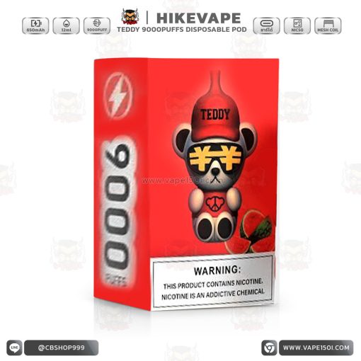 พอตใช้แล้วทิ้ง Hikevape Teddy Disposable Pod 9000 Puffs 650mAh [แท้]