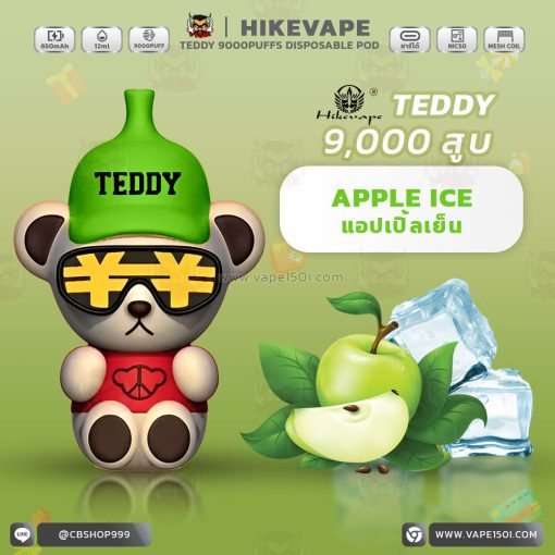 พอตใช้แล้วทิ้ง Hikevape Teddy Disposable Pod 9000 Puffs 650mAh [แท้]